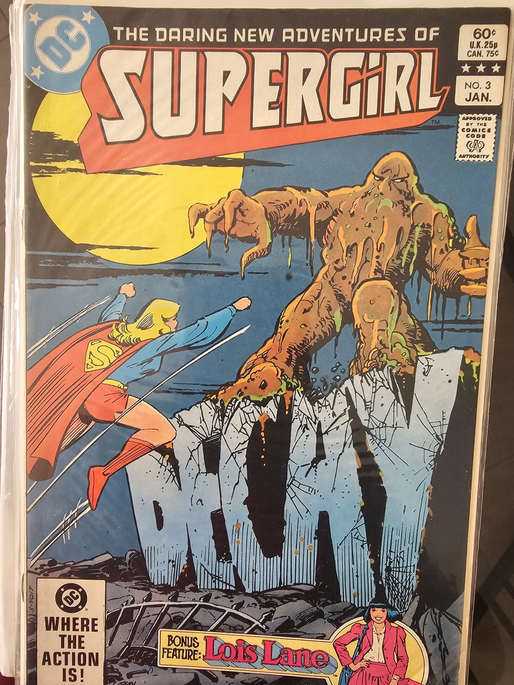DC Supergirl Comic Cover - Blue, Red, Yellow